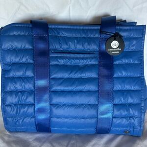Samantha Brown Blue Quilted Bag